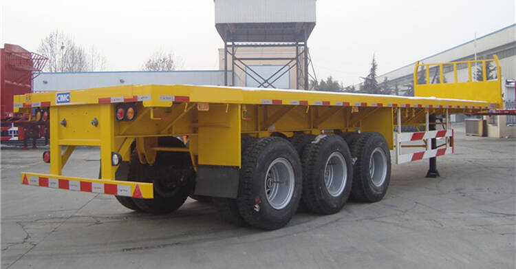 Tri axle platform semi trailer