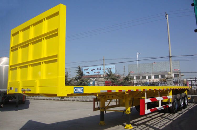 Tri axle platform semi trailer