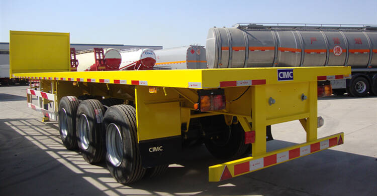 Tri axle platform semi trailer