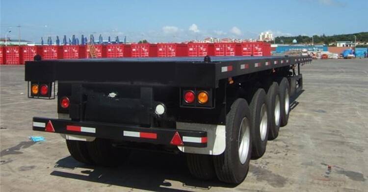 Flatbed Trailer with front wall 4 Axle Flatbed Trailer