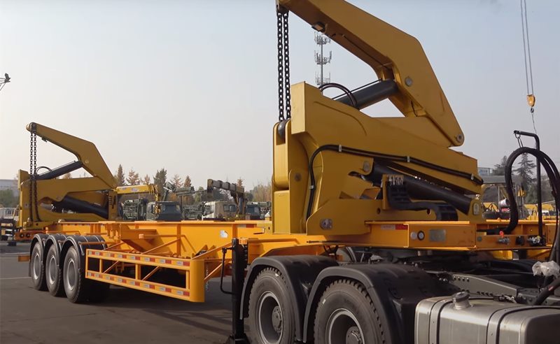 side loader container trailer