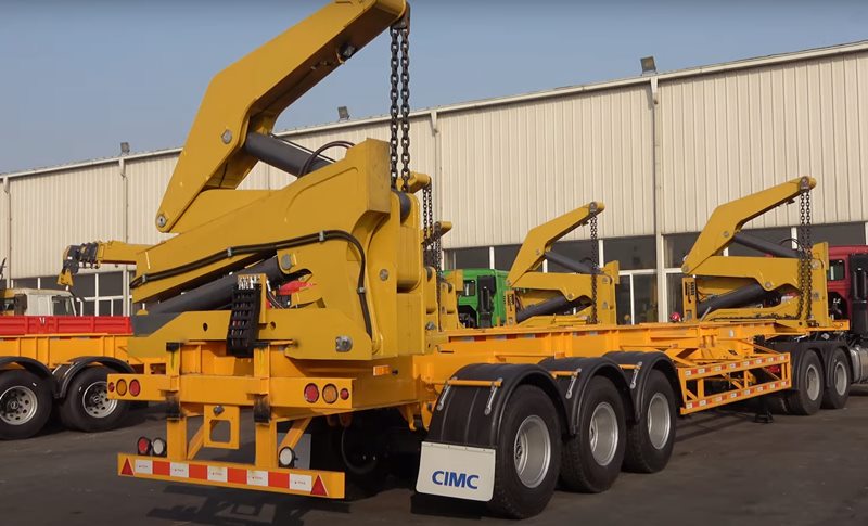 side loader container trailer