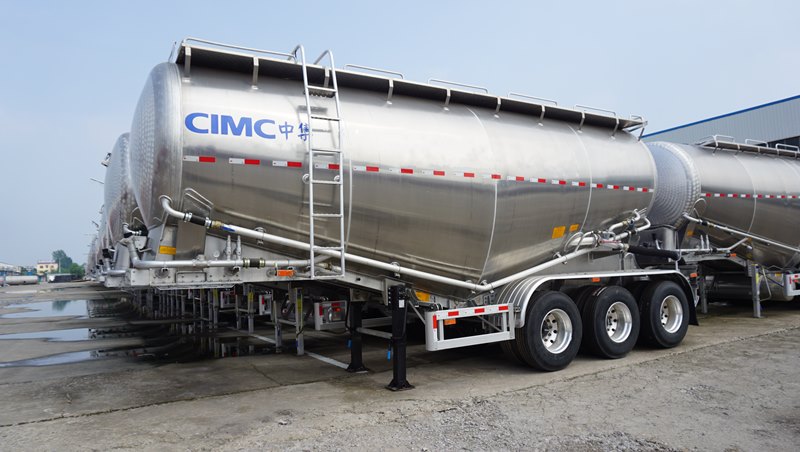 3 axle aluminum alloy cement trailer
