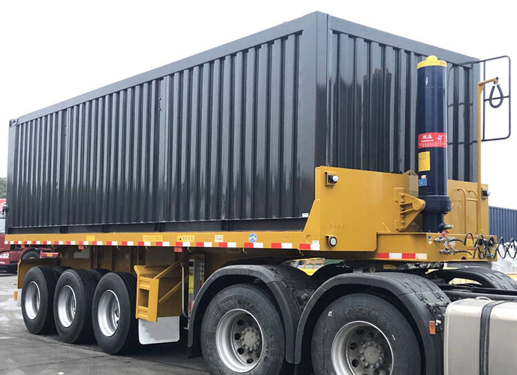 CIMC Tri Axle Flatbed Tipper Trailer