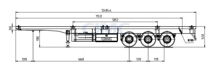CIMC Tri Axle Flat Deck 40 Foot Flatbed Trailer