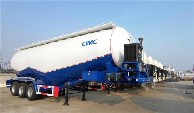 CIMC 60/65cbm W shape Bulk Cement Powder Transport Tanker Truck