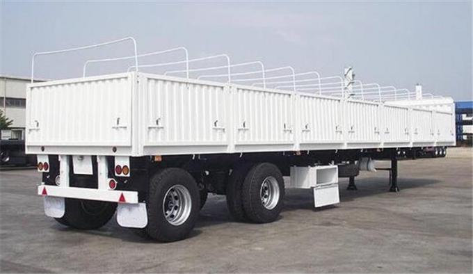 2 Axle 60T CIMC Platform Drop Sidewall Semi Trailer For Sale