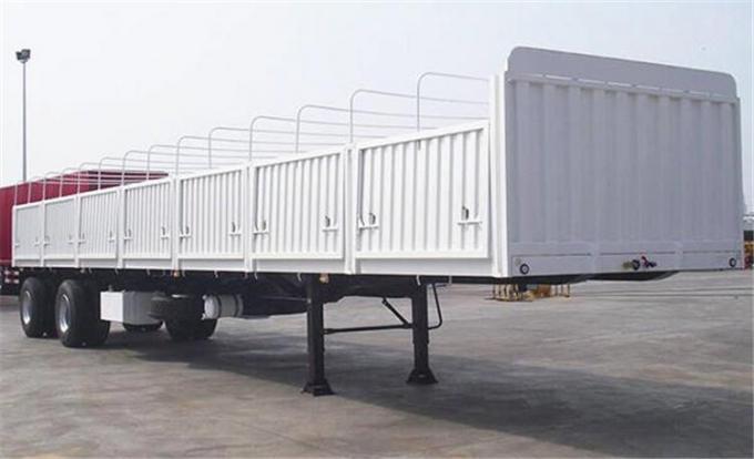 2 Axle 60T CIMC Platform Drop Sidewall Semi Trailer For Sale