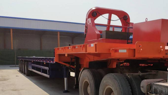 Tri Axle CIMC Extendable Semi Low Bed Truck Trailer for Sale