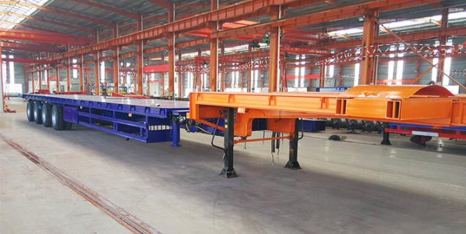 Tri Axle CIMC Extendable Semi Low Bed Truck Trailer for Sale