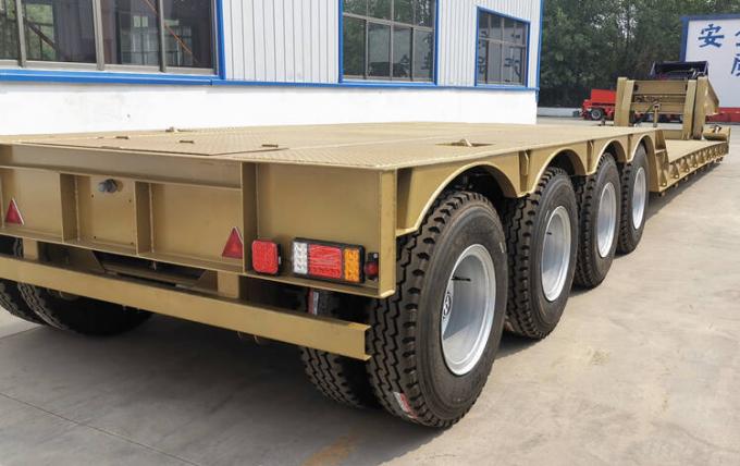 CIMC 4 Axle Heavy Duty Removable Detachable Gooseneck Lowboy Trailer for Sale