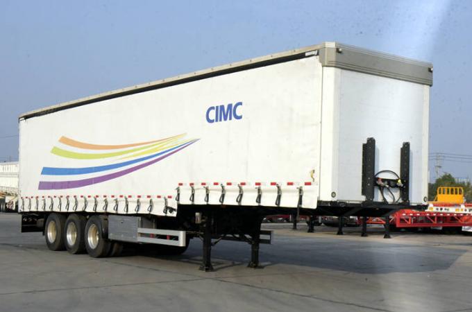 Tri Axle 12m CIMC Tautliner Curtain Van Side Semi Trailer for Sale