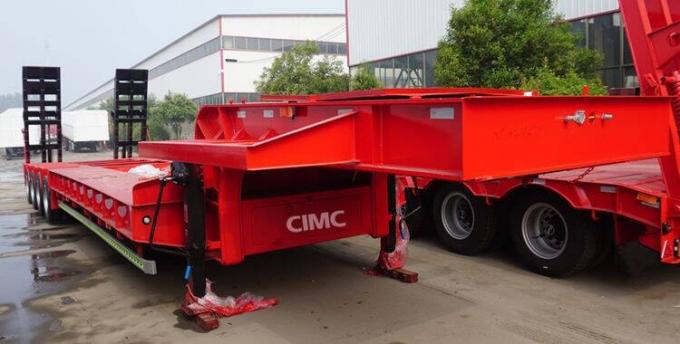 CIMC 4 Axle 100T Front Loading Excavator Heavy Haul Trailer For Sale