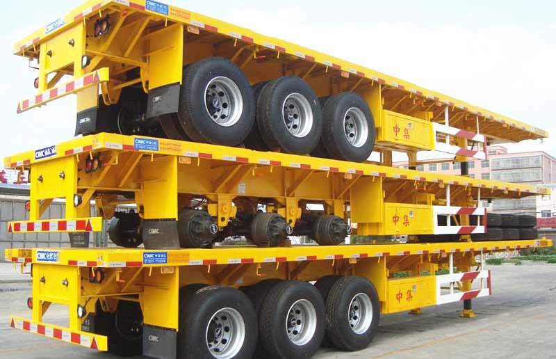 Tri Axle 40ft Flatbed Semi Trailer-CIMC Manufacturer