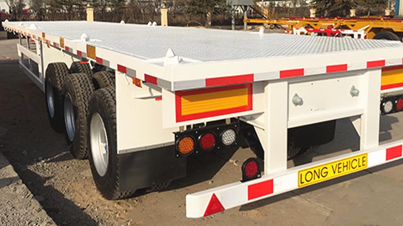 3 Axle Flatbed Container Semi Trailer-CIMC Manufacturer