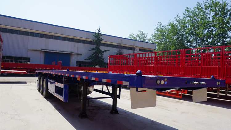 Tri Axle 40ft Flatbed Container Trailer-CIMC Manufacturer