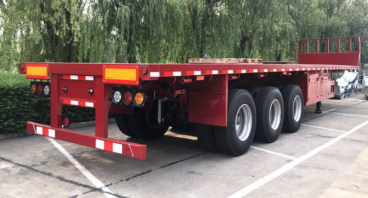 CIMC Flatbed Semi Trailer with Front Wall for Sale in Guinea