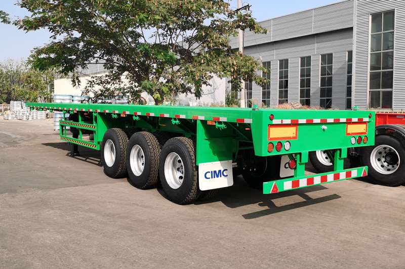 3 Axle Flatbed Truck Trailer for Sale in Zambia CIMC Trailers
