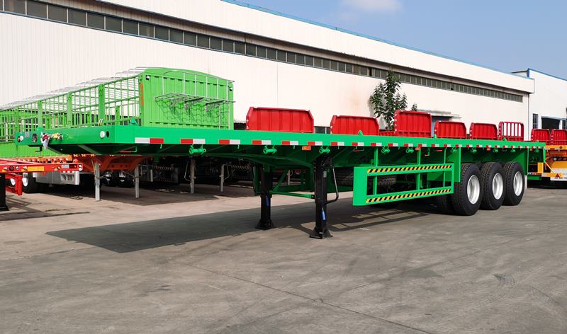 3 Axle Flatbed Truck Trailer for Sale in Zambia - CIMC Trailers