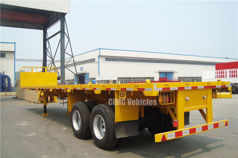 Double Axle Flatbed Semi Trailer for Sale in Philippines - CIMC Trailer