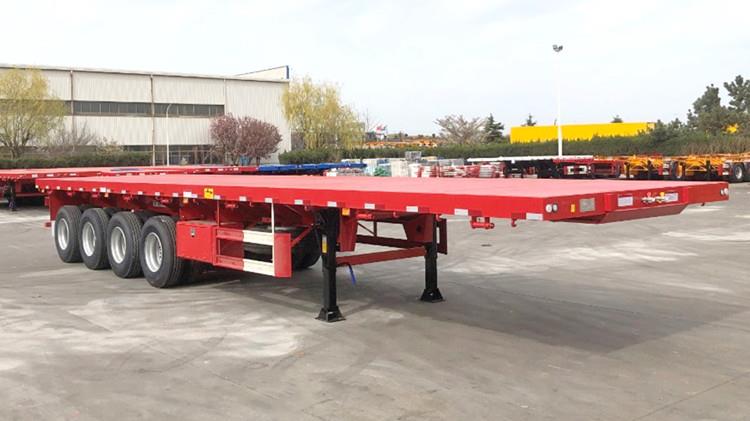 China CIMC 4 Axle 45 ft Flat Bed Truck Trailer for Sale