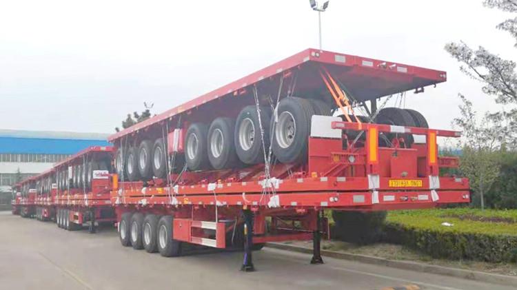 China CIMC 4 Axle 45 ft Flat Bed Truck Trailer for Sale