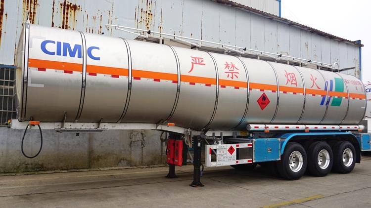 CIMC 3 Axle Aluminum Tanker Trailer with Bogie Suspension for Sale In Burundi