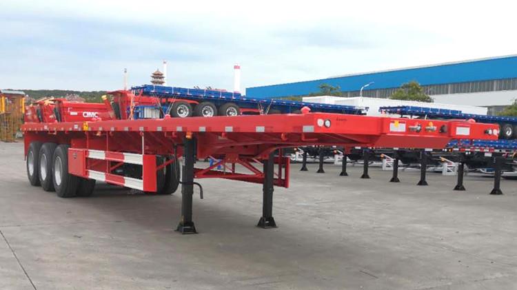 Used CIMC 40ft Tri Axle Flatbed Truck Trailer for Sale