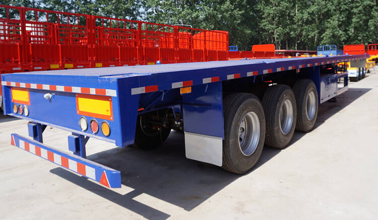 CIMC Tri-axle Flat Bed Semi Trailer for Sale in Mozambique