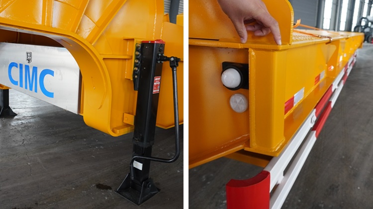 details of semi low loader trailer