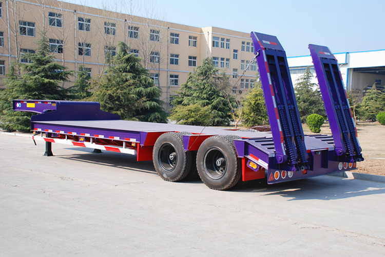 2 Axle 40Ton Heavy Load Container Low Loader Trailer For Sale In DAR ES SALAAM Tanzania