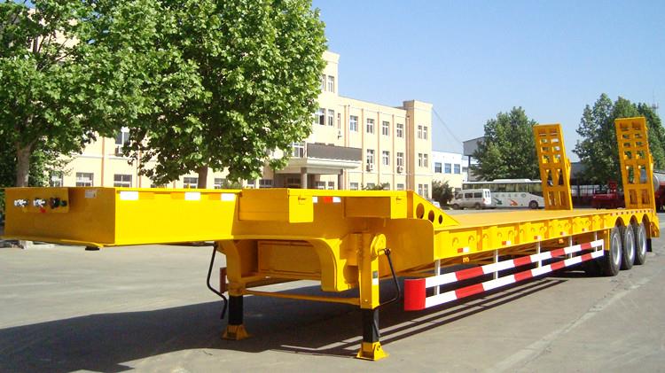 3 Axle 60 Ton Low Loader Semi Trailer for Sale Price in Tanzania Tanga 