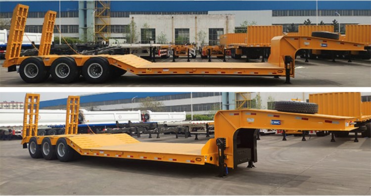 3 axle 100 ton low loader trailer