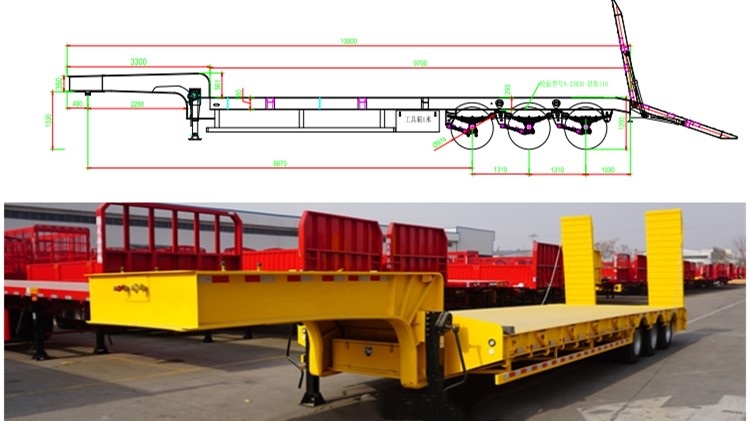 Cost of 60 Ton Heavy Load Trailer for Sale