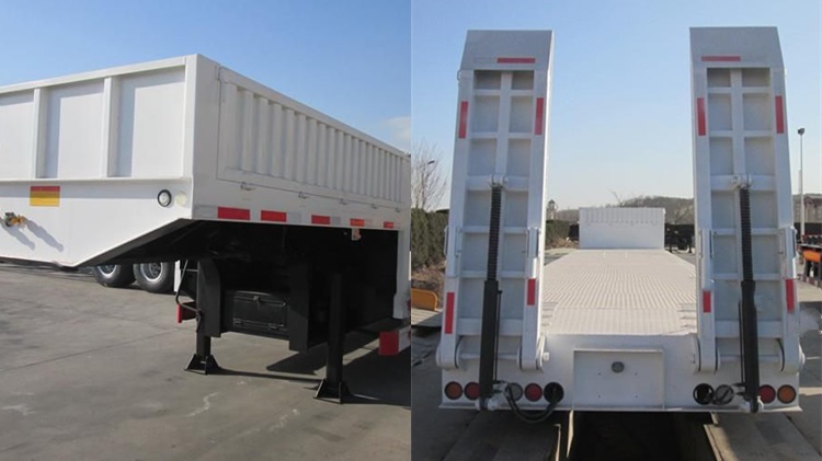 Detail of 5 axle low loader trailer
