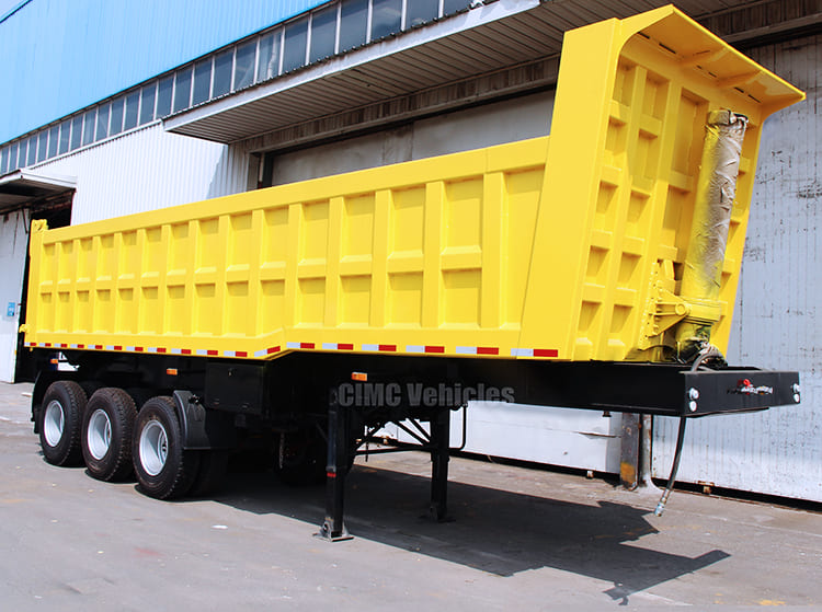 3 axle 80 ton semi tipper trailer