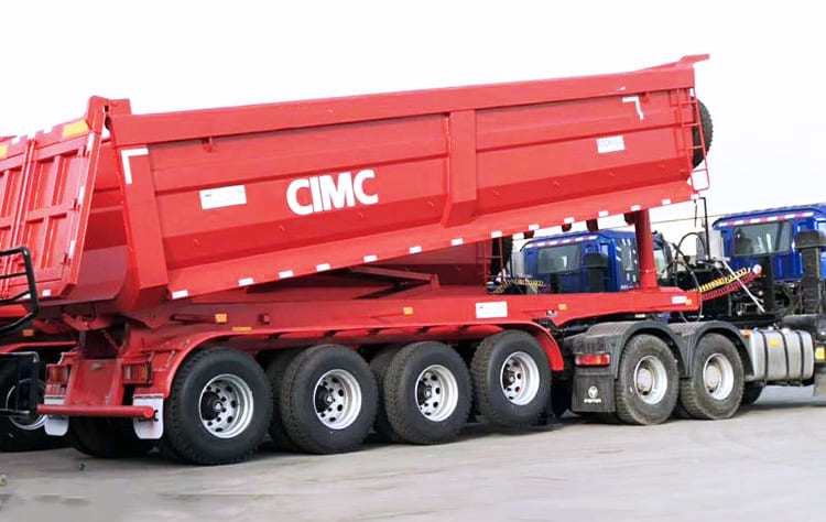 4 axles 35 cubic rear semi tipper trailer