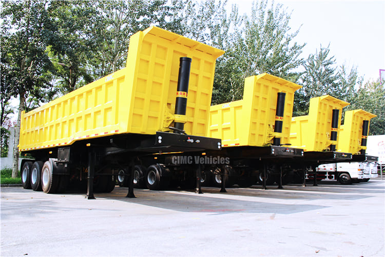 3 axle 80 ton semi tipper trailer