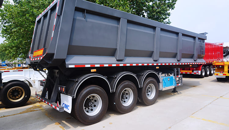 3 axle 60 tons semi tipper trailer