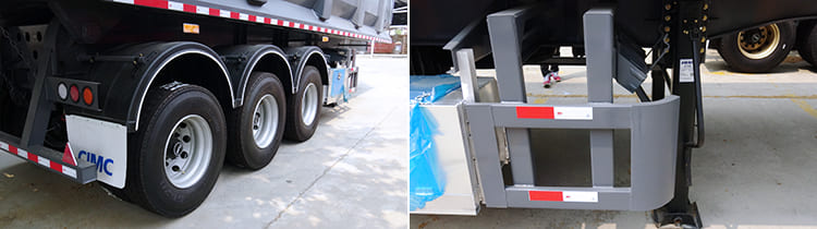 3 axle 60 tons semi tipper trailer