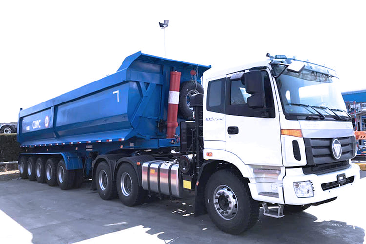 5 axles 35 cubic semi tipper trailer