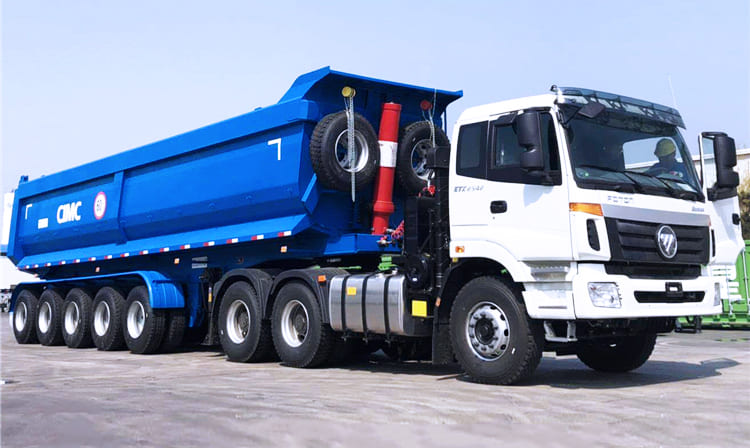 5 axles 35 cubic semi tipper trailer