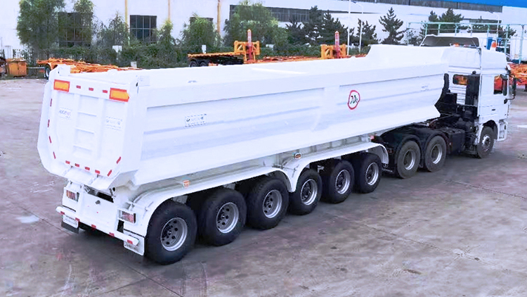 6 axle 100t rear semi tipper trailer