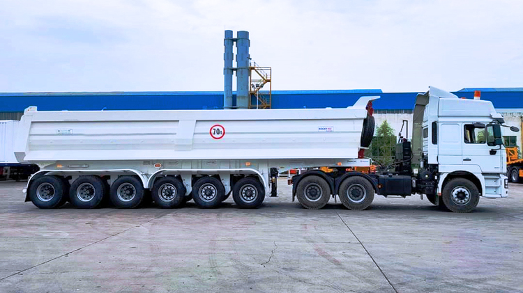 6 axle 100t rear semi tipper trailer