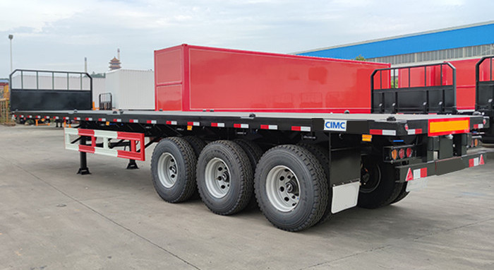 CIMC Tri Axle Trailer with Front Board for Sale in Ghana