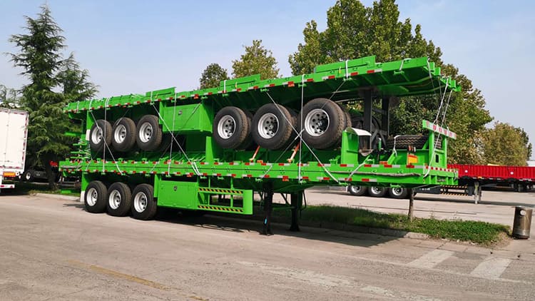 tri axle 60 ton high drop side trailer