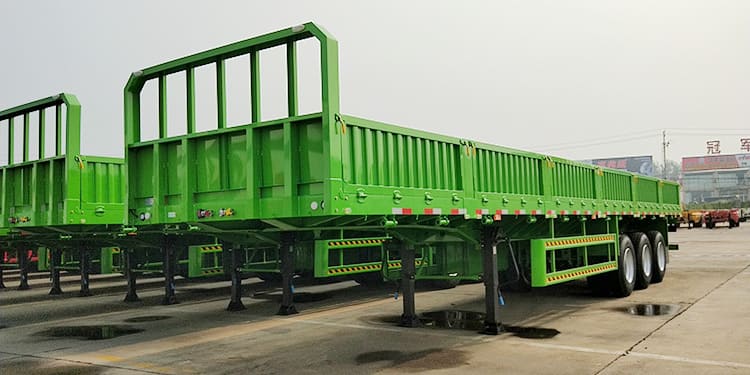 tri axle 60 ton high drop side trailer