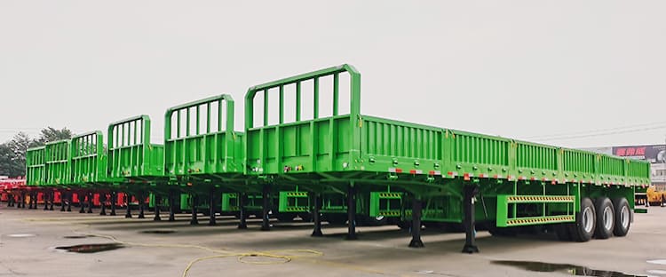 tri axle 60 ton high drop side trailer