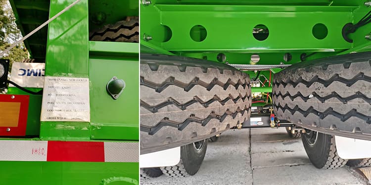 tri axle 60 ton high drop side trailer