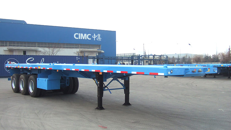 tri axle 40 foot flat bed trailer 